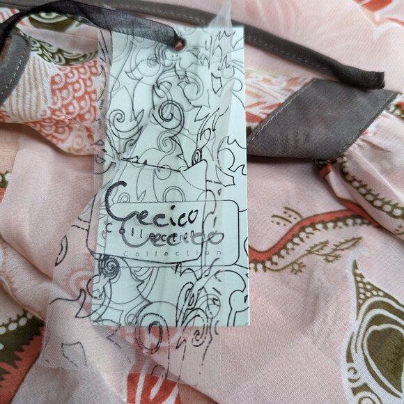 Cecico Collection Sheer Floral/Paisley Top Size Small NWT - Picture 8 of 13